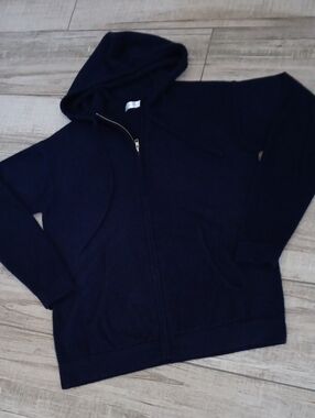 ITALIC..CASHMERE ZIP HOODIE..LARGE